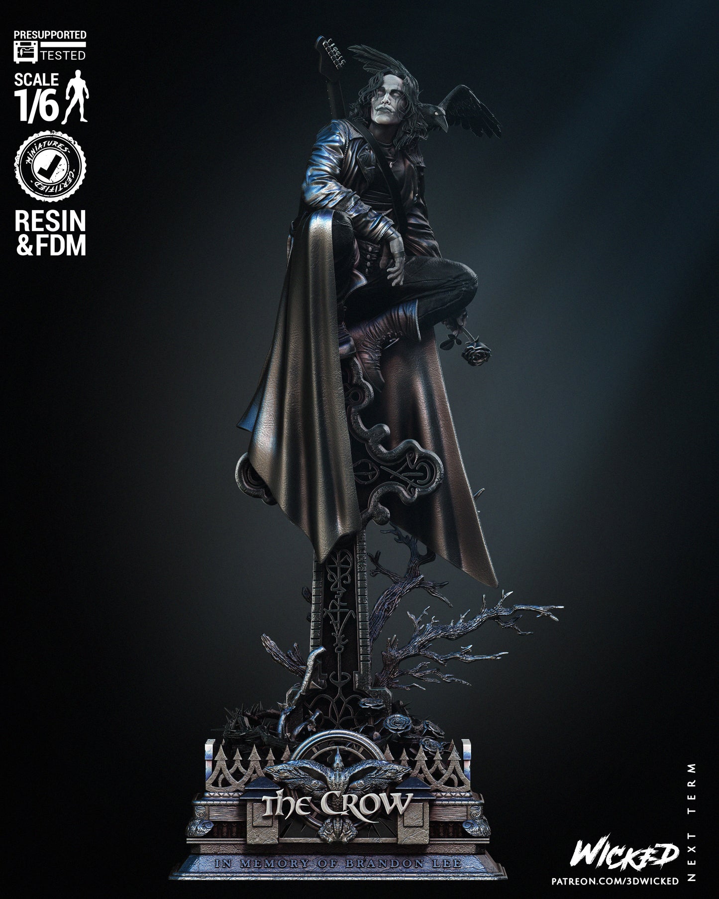 The Crow Statue (1/12 Scale)