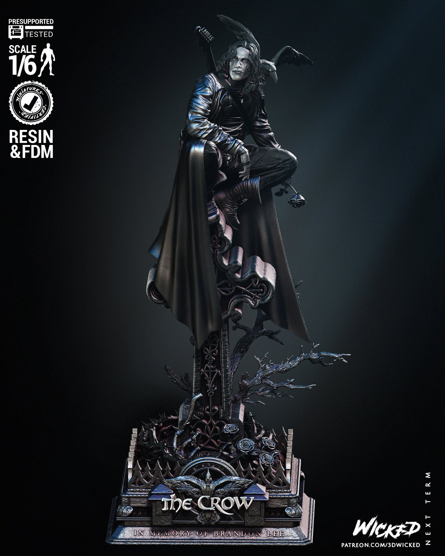 The Crow Statue (1/12 Scale)