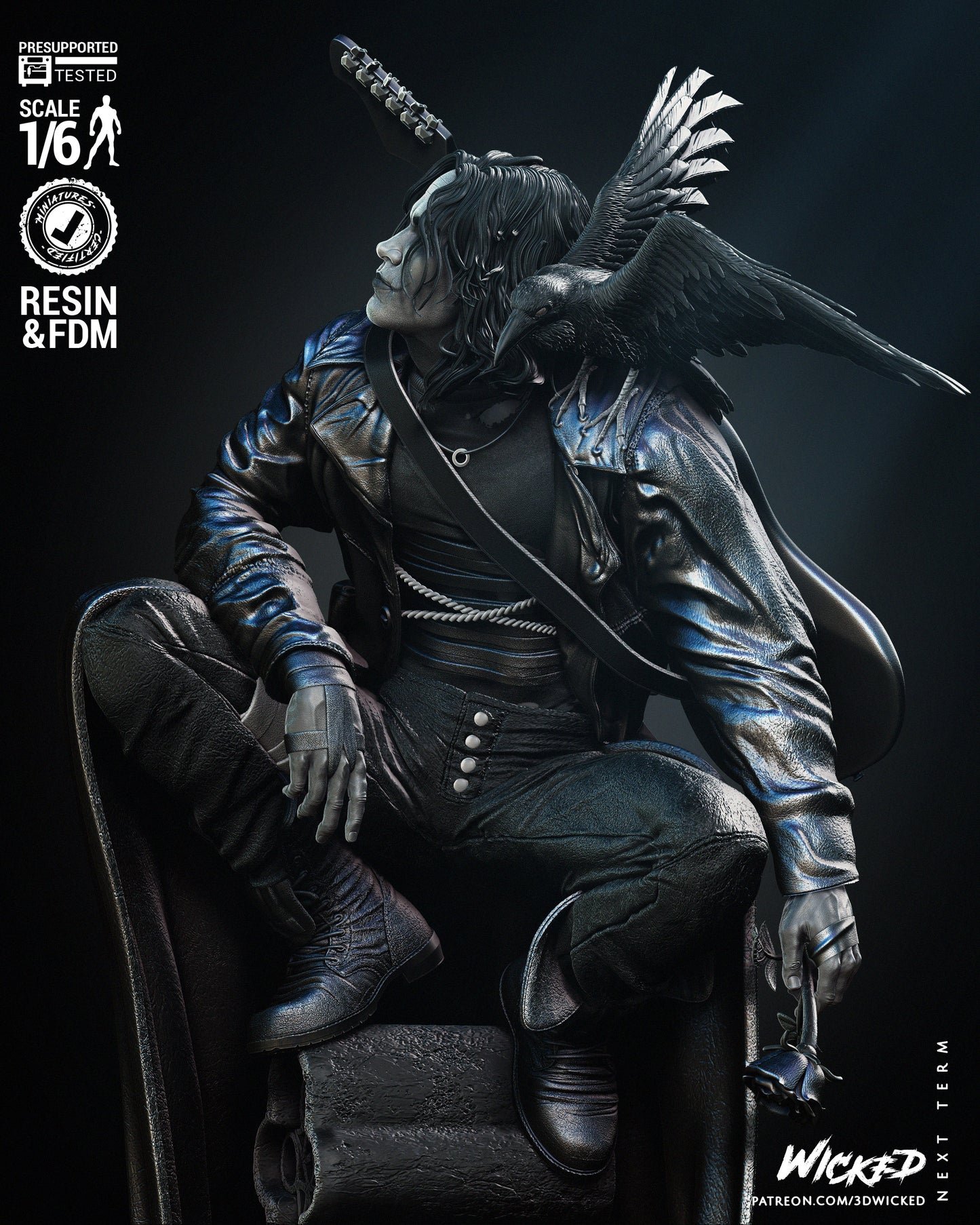 The Crow Statue (1/12 Scale)