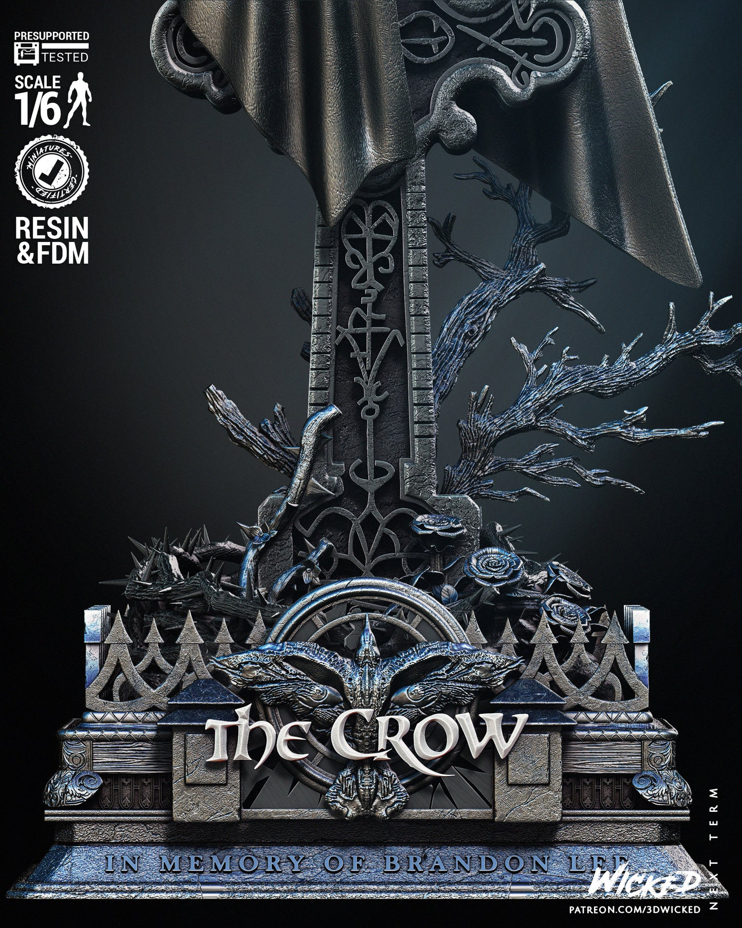 The Crow Statue (1/12 Scale)